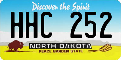 ND license plate HHC252