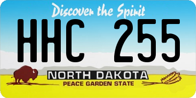 ND license plate HHC255