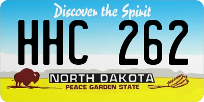ND license plate HHC262