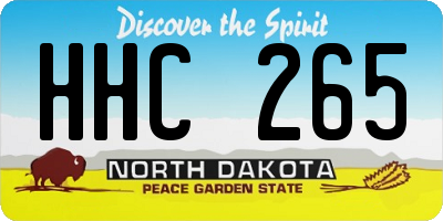 ND license plate HHC265