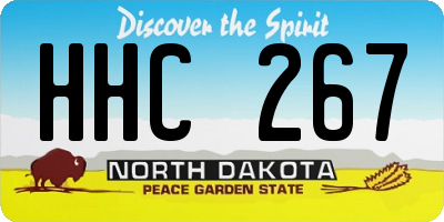ND license plate HHC267