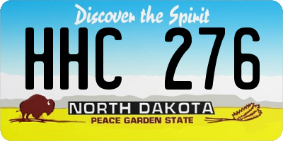 ND license plate HHC276