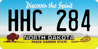 ND license plate HHC284