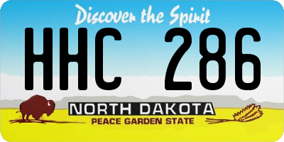 ND license plate HHC286