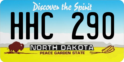 ND license plate HHC290