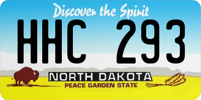 ND license plate HHC293