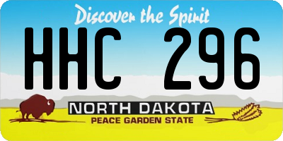 ND license plate HHC296