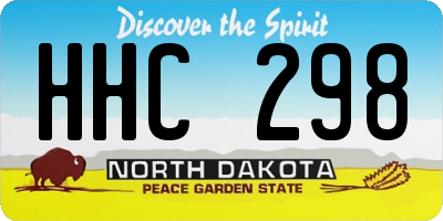 ND license plate HHC298