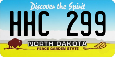 ND license plate HHC299