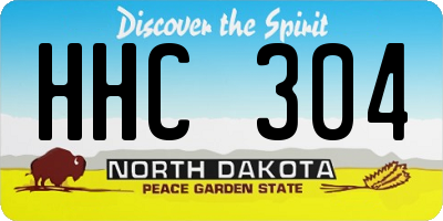 ND license plate HHC304