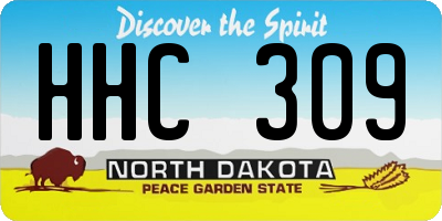 ND license plate HHC309
