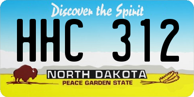 ND license plate HHC312