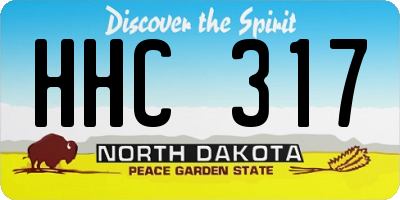 ND license plate HHC317