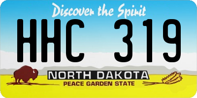 ND license plate HHC319