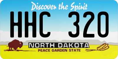 ND license plate HHC320