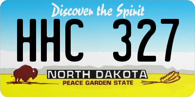 ND license plate HHC327