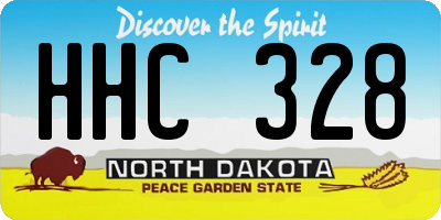 ND license plate HHC328