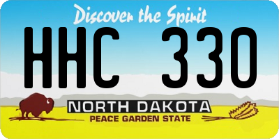 ND license plate HHC330