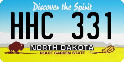 ND license plate HHC331