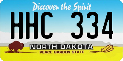 ND license plate HHC334