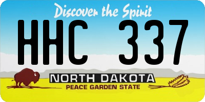 ND license plate HHC337