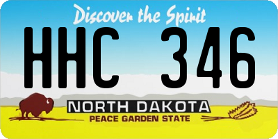 ND license plate HHC346