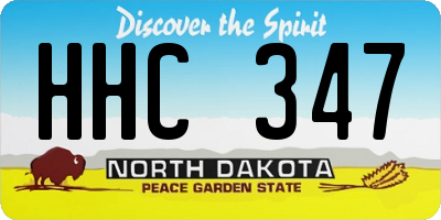 ND license plate HHC347
