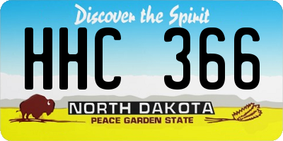 ND license plate HHC366