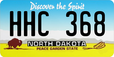 ND license plate HHC368