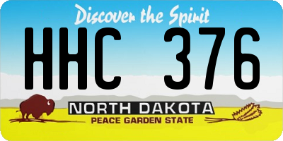 ND license plate HHC376