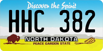 ND license plate HHC382