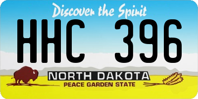 ND license plate HHC396