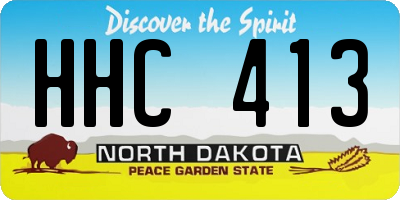 ND license plate HHC413