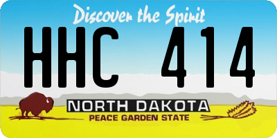 ND license plate HHC414