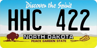ND license plate HHC422