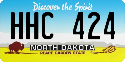 ND license plate HHC424