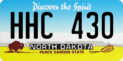 ND license plate HHC430