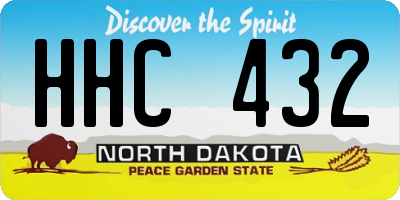 ND license plate HHC432