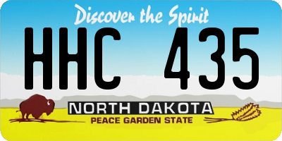 ND license plate HHC435
