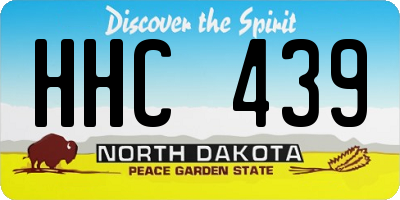 ND license plate HHC439