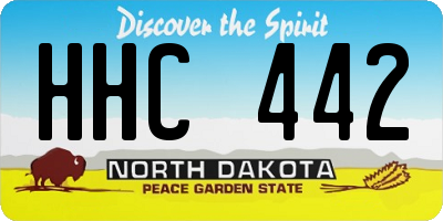 ND license plate HHC442