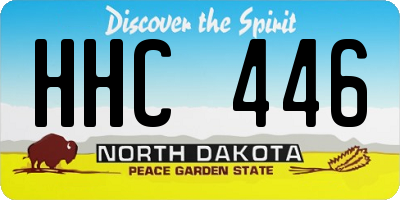 ND license plate HHC446