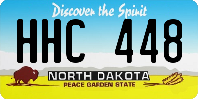 ND license plate HHC448