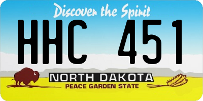ND license plate HHC451