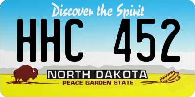 ND license plate HHC452
