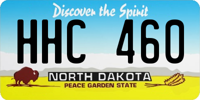 ND license plate HHC460