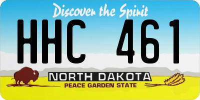 ND license plate HHC461