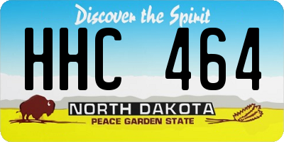ND license plate HHC464