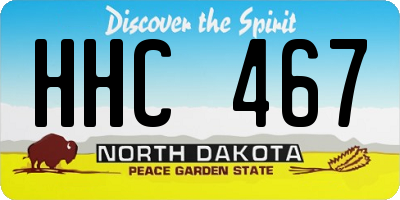 ND license plate HHC467