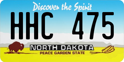 ND license plate HHC475